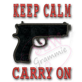 Keep Calm Carry On Applique Design
