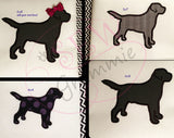 Labrador Retriever Silhouette Applique Design