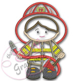 Firefighter BOY Applique Design