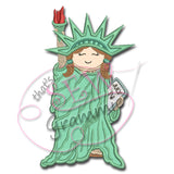 Little Libby Statue of Liberty Applique Design