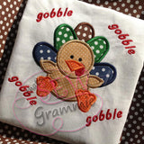 Little Turkey Applique Design