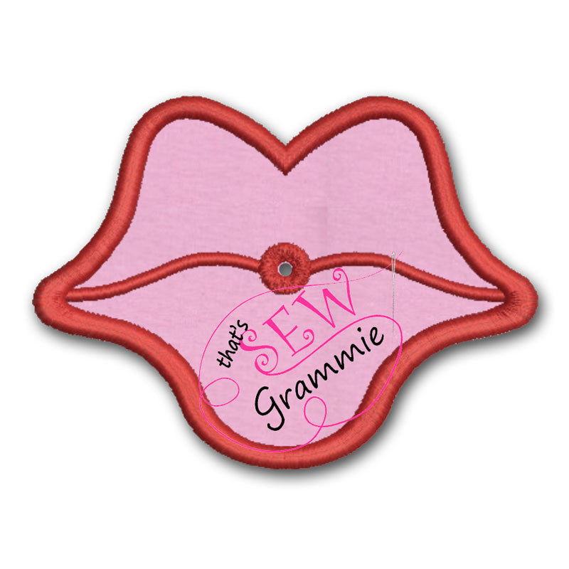 In the Hoop LolliProppie Lips for Lollipops Applique Patch