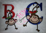 Hanging Monkey Boy Embroidery Embellishment Design