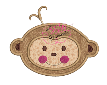 Monkey Lil Sis Applique Design Dollar Design $1