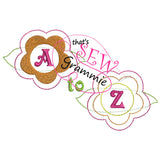 In the Hoop Monogram Flower A-Z Feltie or applique SET