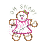 Mrs. OH SNAP Gingerbread Applique Design