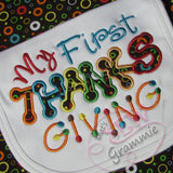 My First Thanksgiving Applique Design