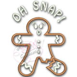 OH SNAP Gingerbread Man Applique Design
