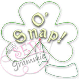 Oh Snap Shamrock Applique Design in 3 styles