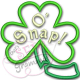 Oh Snap Shamrock Applique Design in 3 styles