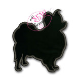 Papillon Dog Silhouette Applique Design