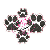 In the hoop Paw Print Felties