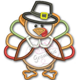 Turkey Pilgrim BOY Applique Design