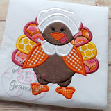 Turkey Pilgrim GIRL Applique Design