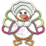 Turkey Pilgrim GIRL Applique Design