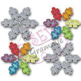 Autism Jigsaw Puzzle Snowflake Applique Design
