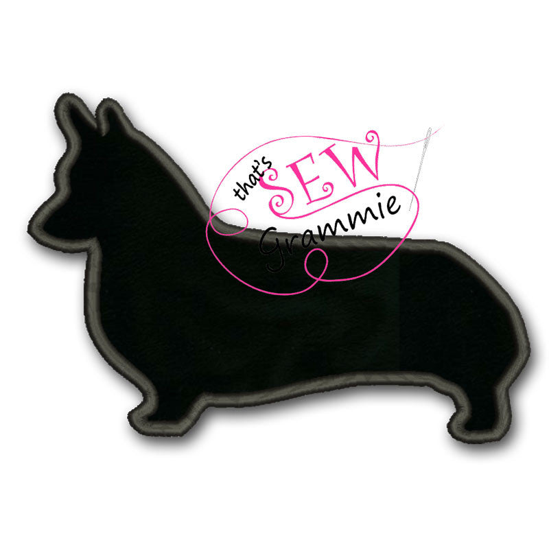 Corgi PWC Silhouette Applique Design