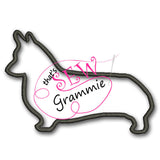 Corgi PWC Silhouette Applique Design