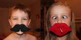 In the Hoop Lips & Mustache QUICK STITCH Lolli-Proppie small SET for Valentine Lollipops