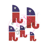 Republican Filled Embroidery Design Raised Right