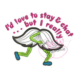 I Really "Mustache" Applique Design