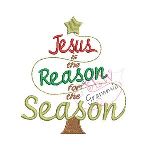 Jesus is the Reason for Season Embroidery Design