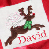 Flying Reindeer Applique Design