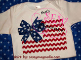 Ric Rac Raggy Flag Applique Design 4th of July