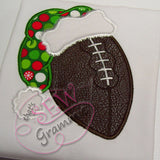 Santa Football Applique Design