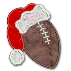 Santa Football Applique Design