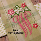 Strawberry Monogram Topper Applique Design