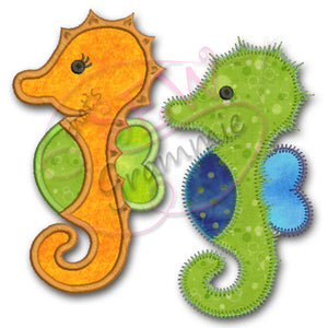 Baby Seahorse Applique Design