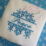 Split Snowflake Applique Design