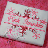 Split Snowflake Applique Design