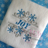 Split Snowflake Applique Design