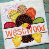 Split Turkey Applique Design