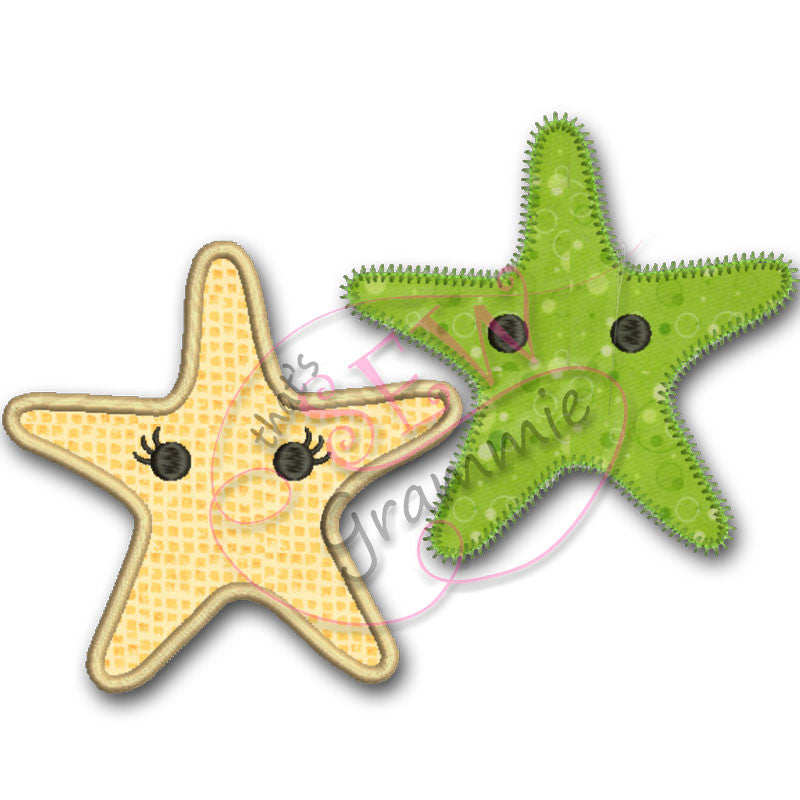 Baby Starfish Applique Design