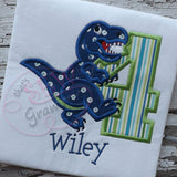 T Rex Applique Design Full Number set 1-6