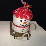 Snowman Toilet Paper Embroidery Design