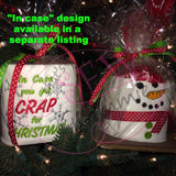 Snowman Toilet Paper Embroidery Design