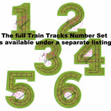 Train Track Number Applique Design TWO