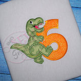 T Rex Applique Design Full Number set 1-6