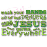 Wash Your Hands Embroidery Design LARGE