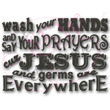 Wash your Hands Embroidery Design 5x7