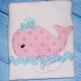 Baby Whale Applique Design