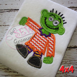 Zombie Boy ONE Applique Design