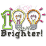 100 Days Brighter Applique Design