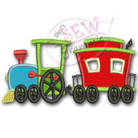 Choo Choo 2 Car Train Applique Design