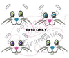 Bunny Faces Embroidery Design - 6x10 ONLY