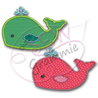 Baby Whale Applique Design